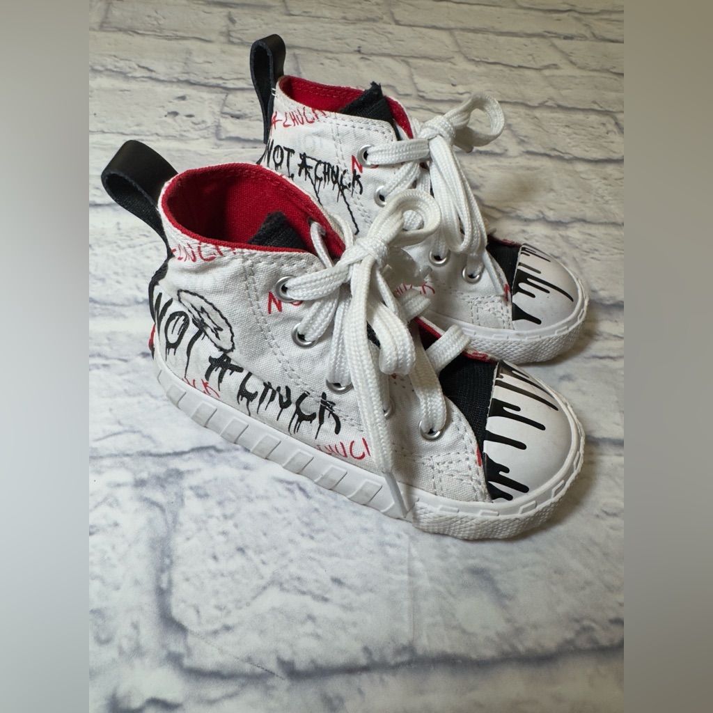 Converse Toddler High-Top Sz 7 Not A Chuck Sneakers - White And Black
